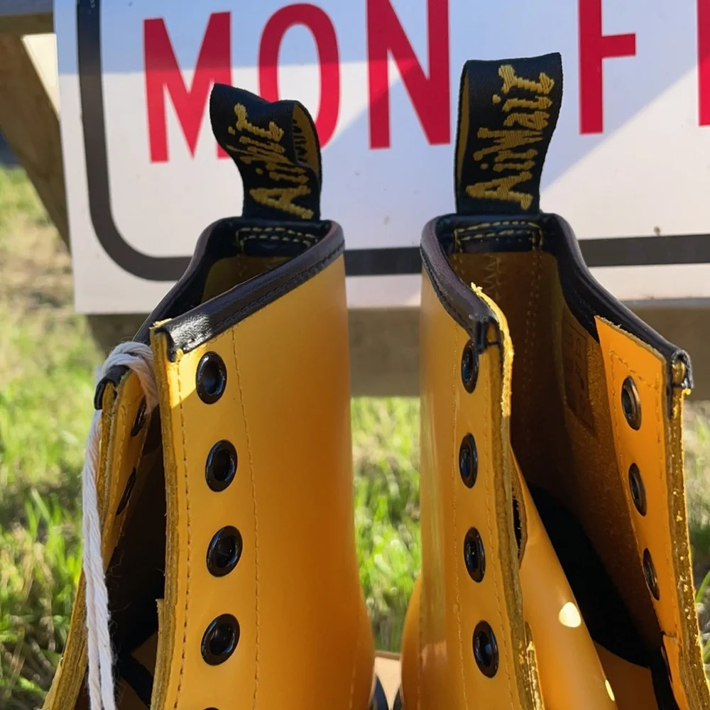 Dr. Martens 1460 Eye Lace/up  Boots Yellow - Picture 13 of 13